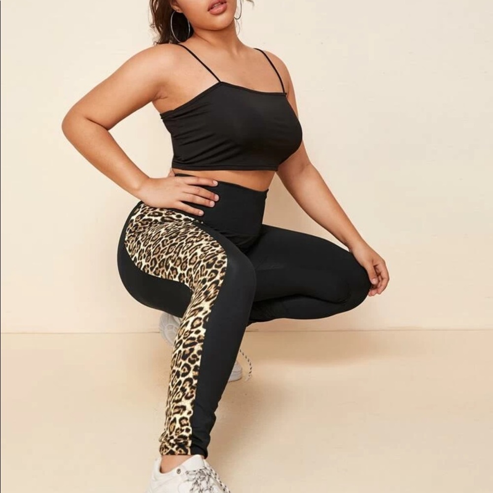 High waisted leopard print leggings